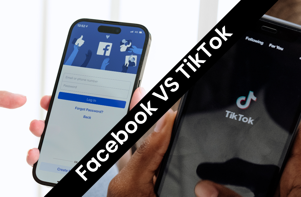 Facebook vs TikTok-annonser