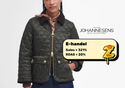 +321% försäljning för modehuset Johannesens, Utan rea-hets